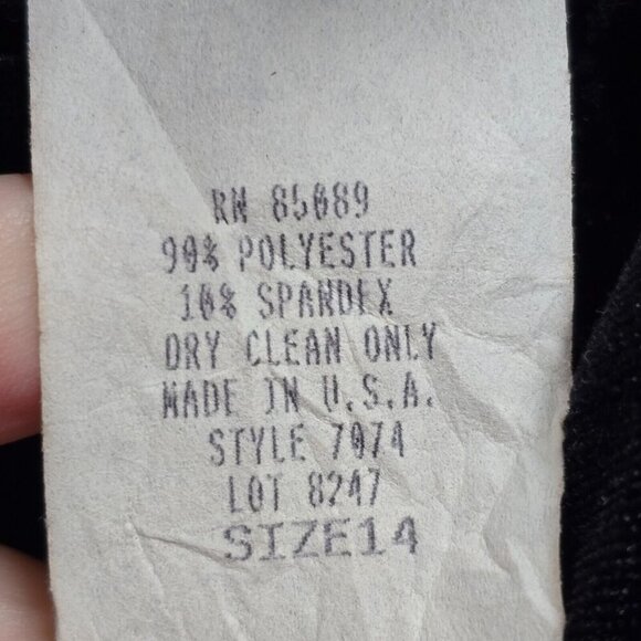 Another Thyme Velvet Maxi Dress 14‎ Black Floral Glitter Vintage Whimsigoth - Picture 6 of 14